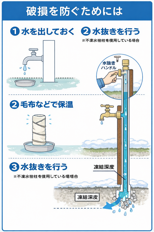 冬の水道管注意点